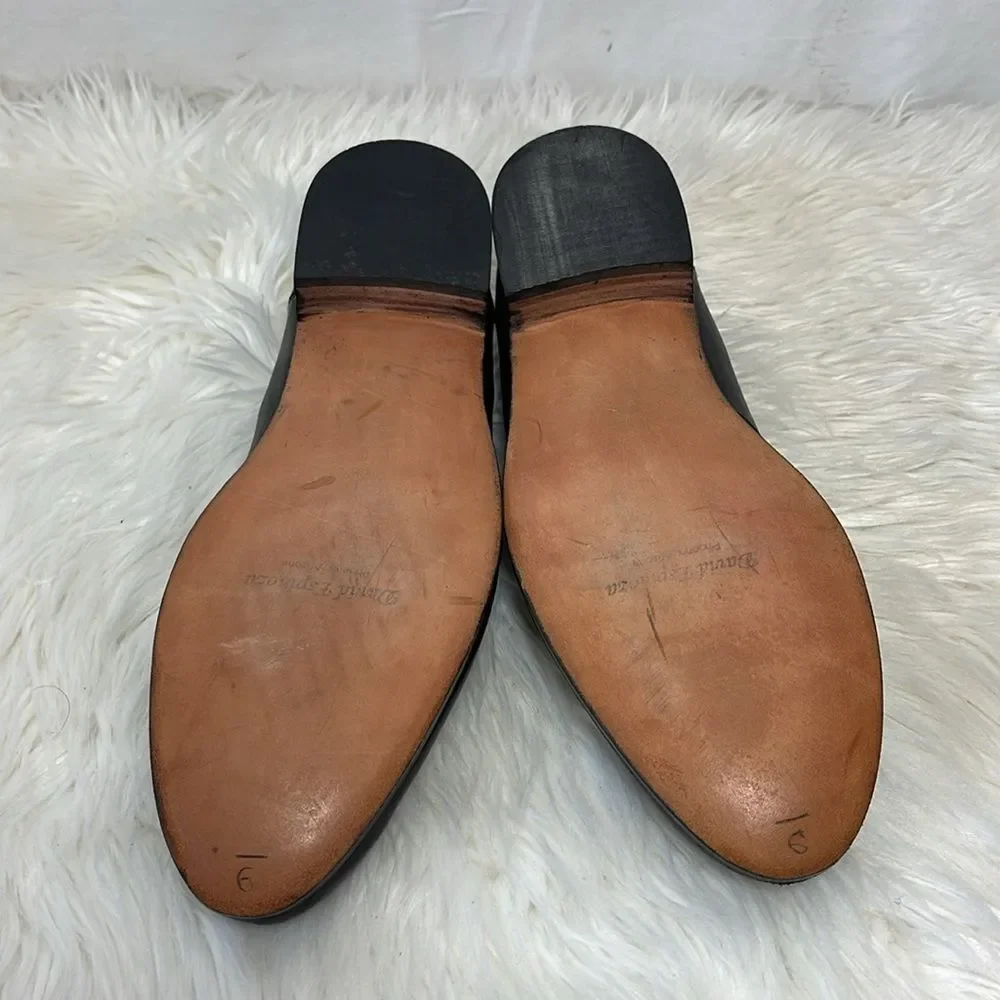David Espinoza Black‎ Loafers Sz 9